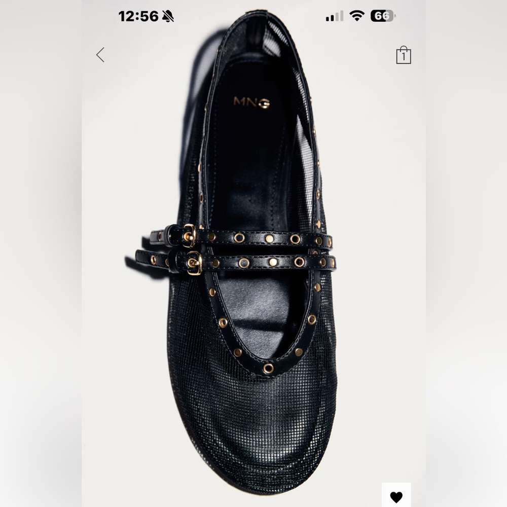 Mesh Ballet Flats With Die-Cut Details - Picture 7 of 10